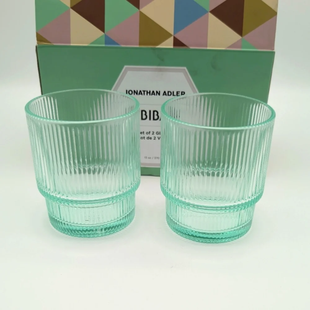 Jonathan Adler BIBA 13oz. Ribbed Glassware